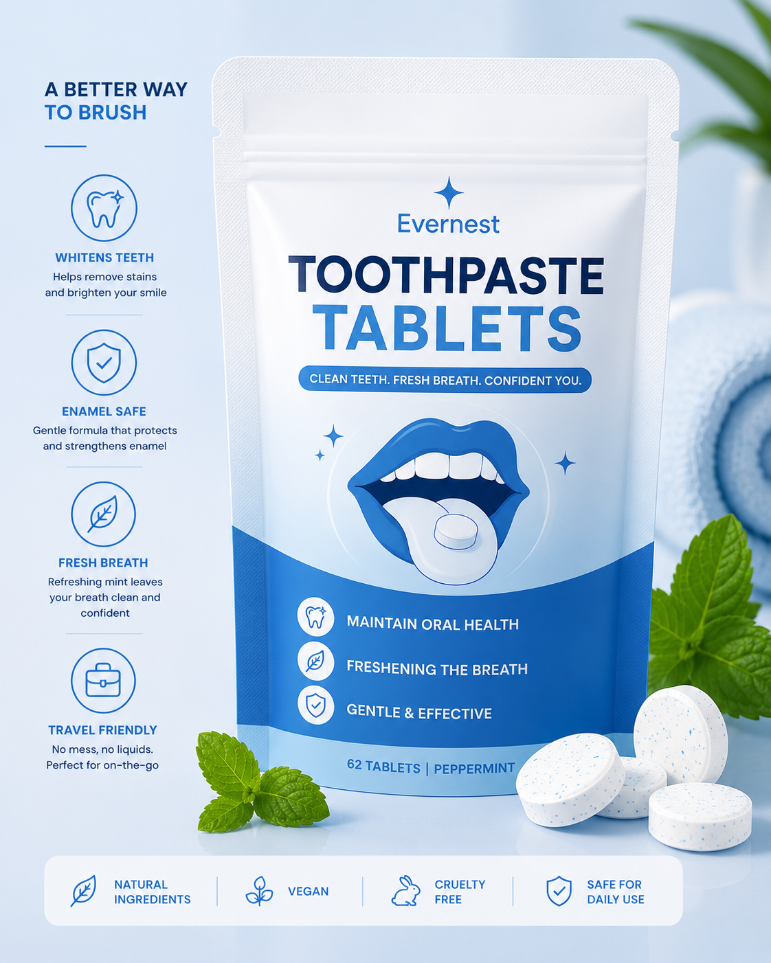Whitening Toothpaste Tablets