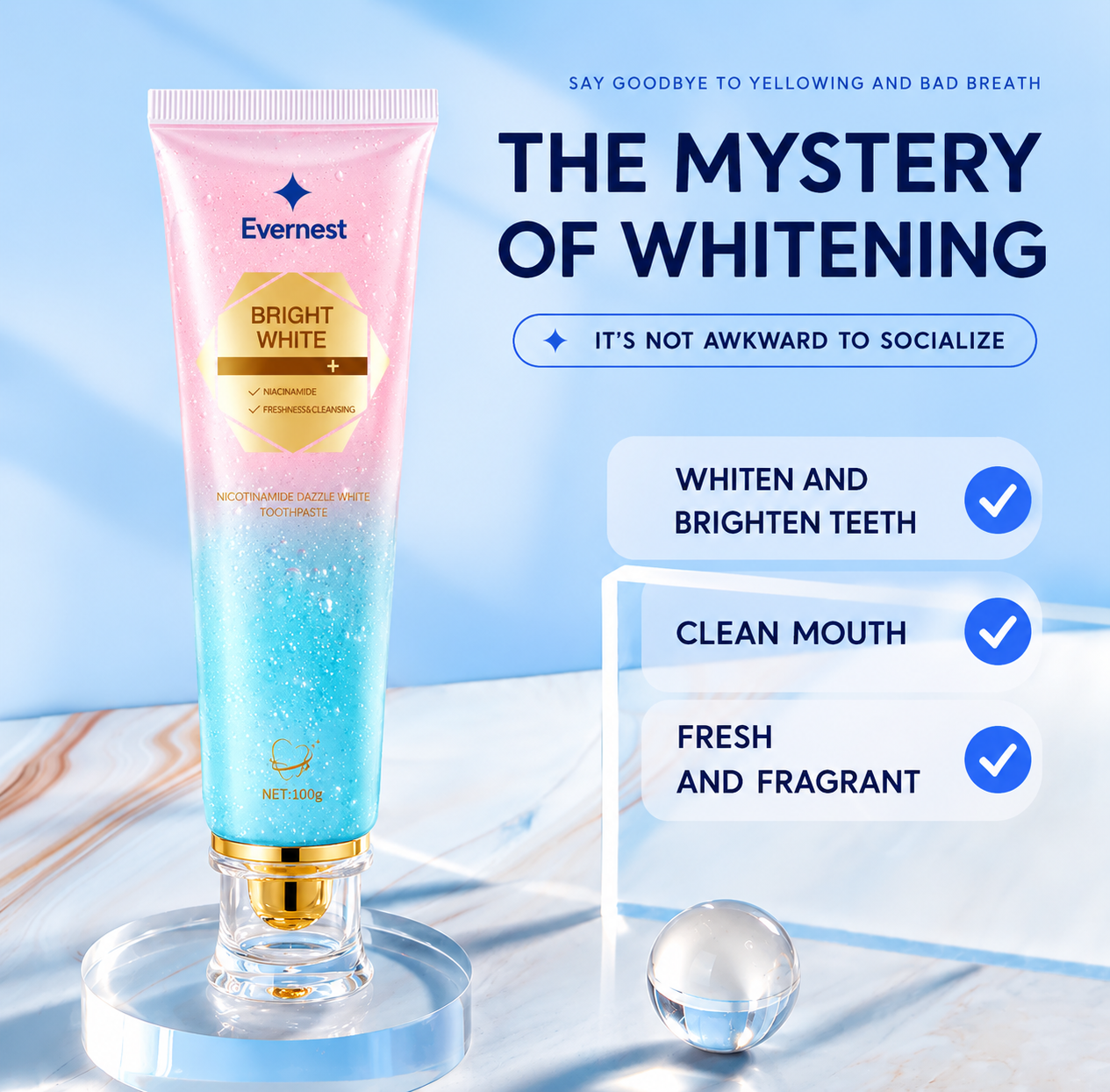 Evernest Niacinamide Whitening Toothpaste